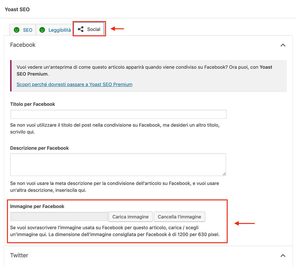 Utilizza Yoast Seo anche per le immagini in evidenza su WordPress: potrai infatti scegliere quale immagine mostrare sul tuo blog e quale sui social