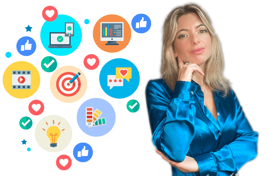 Silvia Cossu è una libera professionista nel settore della grafica, realizzazione siti web WordPress, è consulente e formatrice di digital marketing